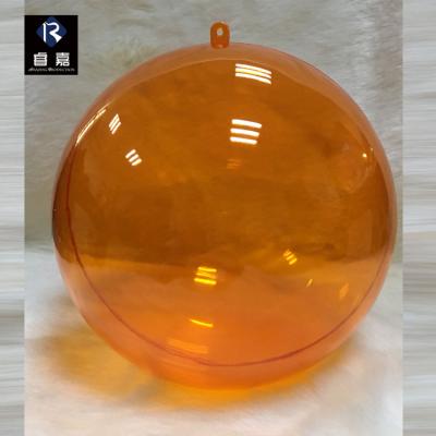 China Christamas Home Decoration 4-40cm Clear Plastic Hollow Christmas Ball With Openging for sale