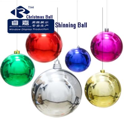 China Christamas Decoration Hot Sale 80mm Seamless Fashionable Christmas Unbreakable Plastic Baubles for sale