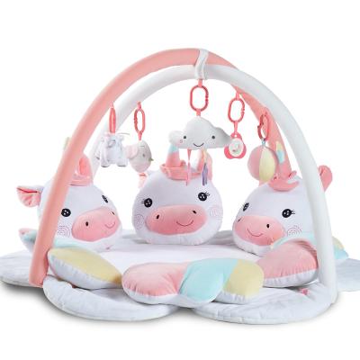 China Educational Toy OEM Baby Enlightenment Game Fitness Mat Ocean Ball Pillow Playmat Baby Activity with Hanging Toys for sale