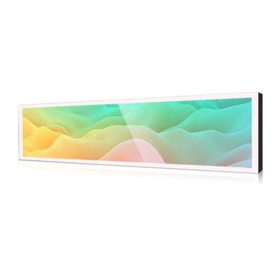 China Indoor Popular Supermarket Product Shelve Ultra Touch Screen Wide Stretch Bar Lcd Display for sale