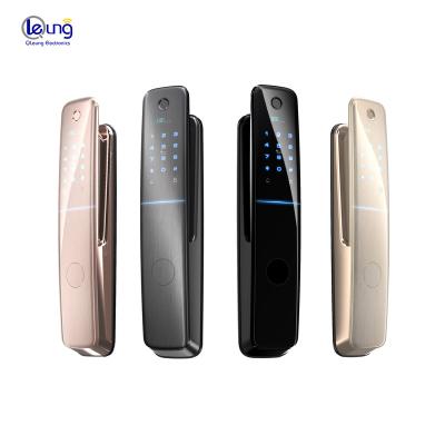 China Full Automatic Apartment Tuya BLE Smart Door Lock Password Fingerprint Digital Key Card Electronic Door Lock for sale