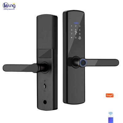 China Apartment Digital Fingerprint Password Card Key Wifi App Tuya Smart Remote Locks TTlock Door Lock For Smart Home for sale