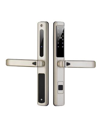 China Apartment Competitive Price IP65 Waterproof Aluminum Exterior Lock Tuya Life Fingerprint WIFI Smart Door Lock for sale