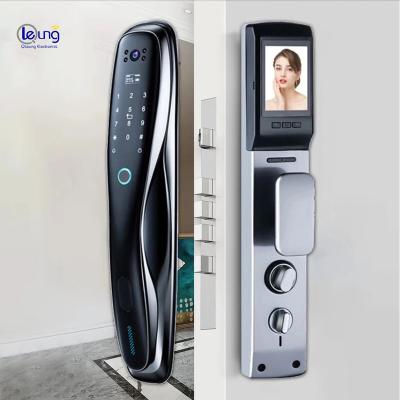 China Cheapest Apartment Factory Price Wifi Door Lock Fingerprint Password Card Key Wifi Camera Smart Door Lock for sale