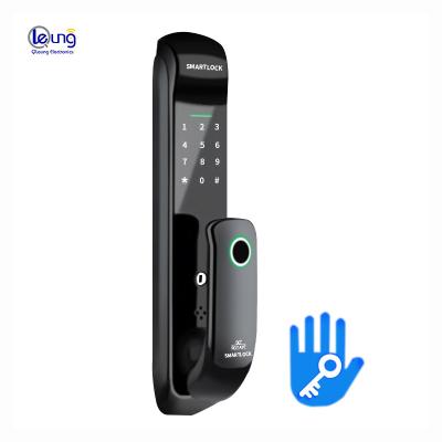 China Apartment Tuya TTlock App Fingerprint Door Lock BLE Full Automatic Password Master Card Wifi Door Lock for sale