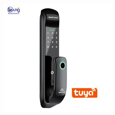 China Cheapest Apartment BLE App Control Fingerprint Door Lock Tuya Ttlock Password Master Card Electronic Door Lock for sale