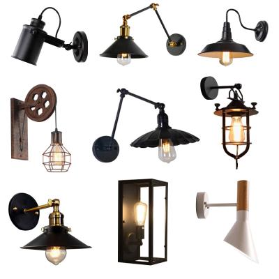 China Modern Industrial Vintage Iron Wall Lamp with Mounted Light Fixtures for Home Decor Headboard Bathroom Bedroom Farmhouse Porch Garage for sale