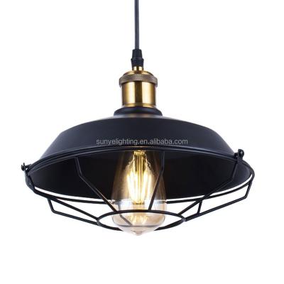 China Vintage / vintage retro pendant light, pendant lamp with rustic dome / bowl shape industrial nautical barn cage mounted fixture ceiling light. for sale