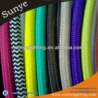 China Lighting Pendants Fabric Covered Wire, Braided Wire Braided Lamp Rope Fabric Cable Braided, Fabric Cable for sale