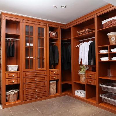 China Expandable Modern Wooden Walk-in Cloakroom Furniture Custom Wardrobe for sale