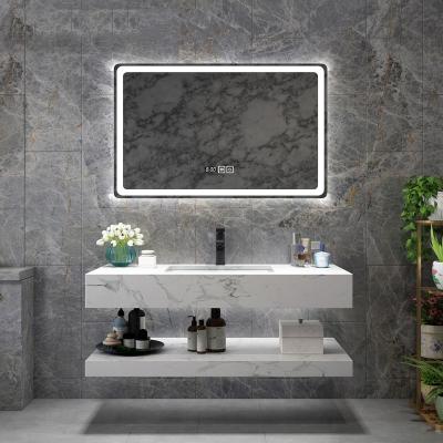 China Modern bathroom 36 and 48 and 60 inch slate integrated basin vanity for sale