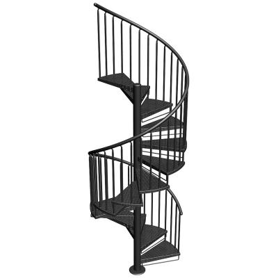 China Modern Outdoor Modern Steel Metal Spiral Staircase for sale