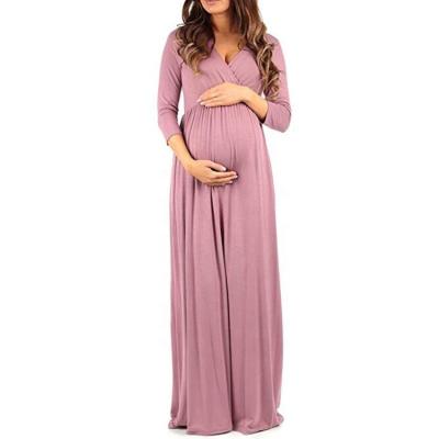 China OEM Factory Breathable Women Pregnancy Clothes Maternity Maxi Dress for sale