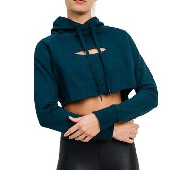 China Latest breathable women long sleeve casual drop clothing 2020 fashionable crop top hoodies for sale