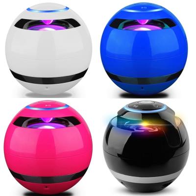 China Amazon Video Game New A18 Ball Led Mini Super Bass Portable Speakers Stereo Speaker With Mic for sale