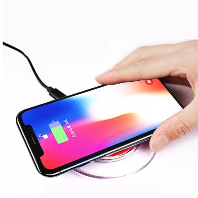 China Hot Selling K9 5w Crystal Charger Plate Wireless Charging Universal Mobile Phone Adapter Wireless Charger For Android for sale