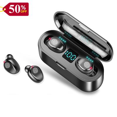 China In-ear F9 Tws Earbuds V5.0 Wireless Earbuds Sports Waterproof Headset With 2000mAh Power Bank Box Charging Earbuds for sale