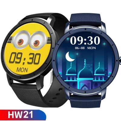 China Wholesale HW21 Pro Touch Screen Smart Watch Wearfit App Waterproof Heart Rate Blood Monitor 1.28 Inch Full Touch Screen Sleep Smartwatch HW21 for sale