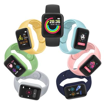 China Hot Selling Heart Rate Monitor Wrist Watch D20s Touch Screen Heart Rate Monitor y68 d20 Smart Watch macaron bracelet sports fitness tracker for sale