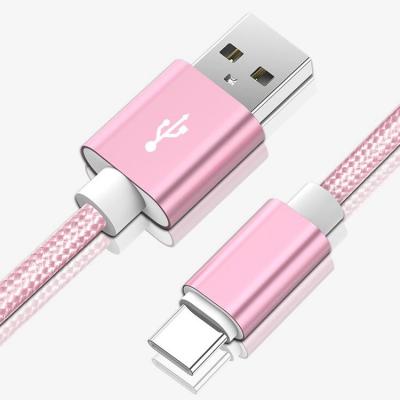 China MP3/MP4 Fast Type C Player 1M 3ft OEM Odm Cable Usb Tipo c 3A Charger Nylon Braided Usb Cable Leads 3.0 Typec Cable Wire For Huawei for sale