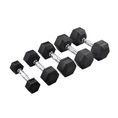 China metallization & Durable gym equipment bodybuilding crossfits rubber hex buy cheap dumbbells for sale