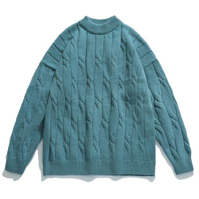 China Anti-wrinkle Apparel Manufacturer Fashion Women Loose Warm Round Neck Long Sleeve Sweater Knitwear Pure Color Knitted Sweater for sale