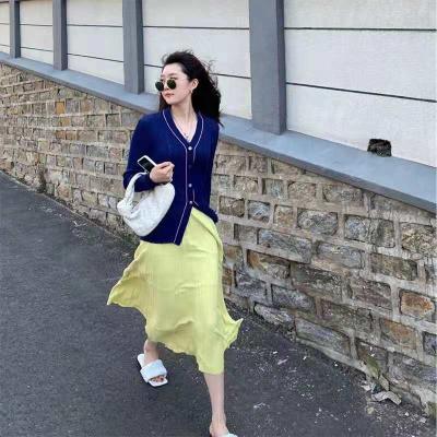 China Anti-wrinkle Hepburn Style Suit, 2021 New Women's Light And Mature Style Cardigan Jacket for sale