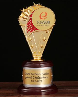 China China Custom Various Designs Star Shape Metal Trophy for sale