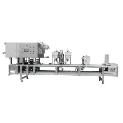 China Commercial Full Automatic Plastic Filling And Sealing Machine Small Jelly Cup Filling Sealing Food Cup Machine for sale