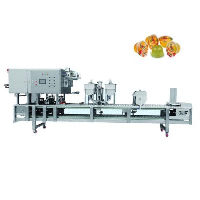 China Food Snack Plastic Cup Filling Sealing Machine Automatic Small Jelly Cup Filling Sealing Machine For Sale for sale