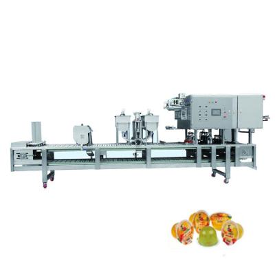 China Food Plastic Mini Cup Jelly Filling and Sealing Machine Automatic Small Jelly Cup Filling Sealing Machine for sale