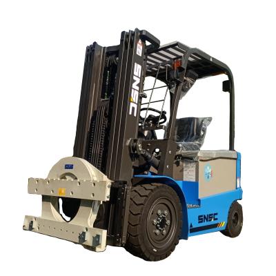 China Hotel Forklifts With Flanges Rotator 360 Degree Electric Forklift 3 Ton for sale