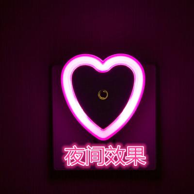 China Modern Customized Acceptable Kids Night Lights Heart Shape Led Night Light White With LOGO/Shape/Size/Packing for sale