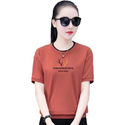 China 2022 loose QUICK DRY women's new summer short sleeve cotton plus size T-shirt for sale