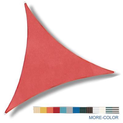 China JINGQI Outdoor Patio 10' x 10' x 10' Triangle Block HDPE Sun Red UV Cloth Shade Sail For Outdoor Garden for sale