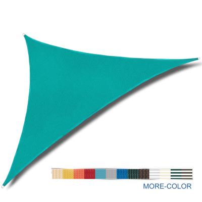 China Outdoor Patio 5M*5M*7M HDPE Triangle Sunshade Sail And Outdoor Beach Sun Shade for sale