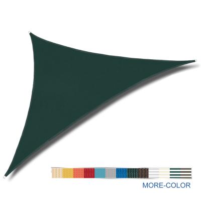 China Outdoor Patio 5M*5M*7M Ice Sail HDPE Canvas Triangle Sun Shade And Outdoor Shade Sail Awning for sale