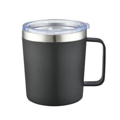 China PORTABLE Smart Insulated Stainless Steel Tea Coffee Mug with hanbdle Tritan BPA Free Lid Vacuum Travel Thermos Mug for sale