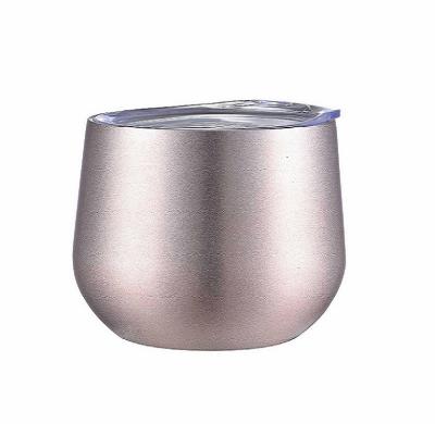 China Hot Sale PORTABLE Vacuum Amazon Stainless Steel Egg Shape Thermo Coffee Mugs Custom Logo Double Wall Wine Tumbler With Lid for sale