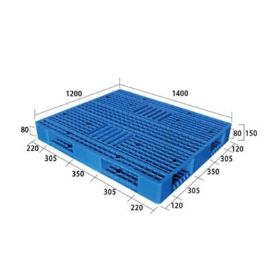 China Eco-friendly Plastic Pallet No.173 1400*1200*150mm Double Layers Mesh Plastic Pallet With Anti-Slips for sale