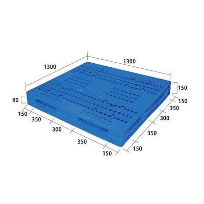 China 1300x1300x150mm Double Faced Large Double Faced Plastic Pallet En Warehouse Reinforced Plastic Pallets Supplier for sale