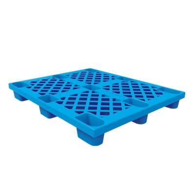 China HDPE plastico paleta light export single faced plastic pallet with nine feet for sale