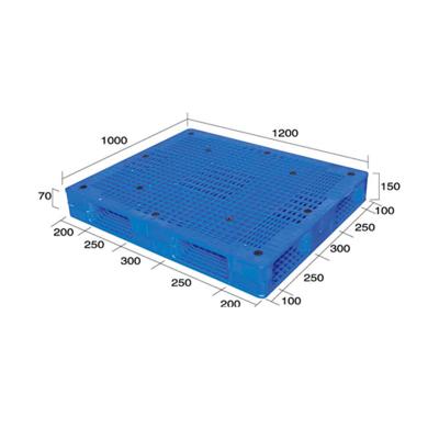 China Double Faced Heavy Duty Double Faced Plastico Palete Plastico Pallet 1200x1000 Euro for sale