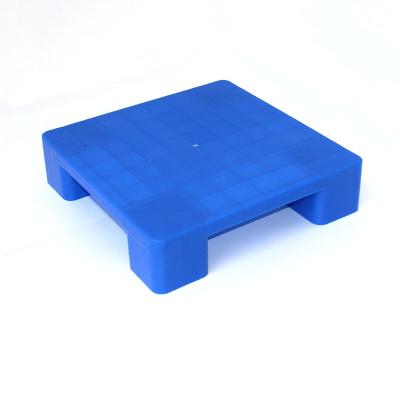 China 600*400*120mm Flat Surface Single Faced HDPE 4 Feet Small Plastic Pallet Factory for sale