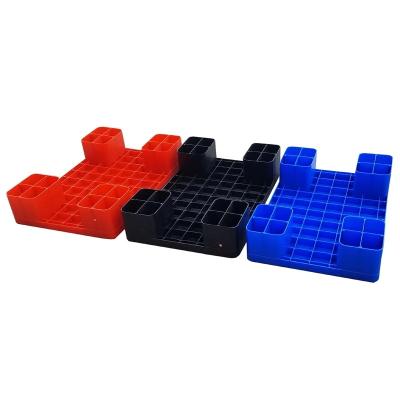 China 500*500*120mm Flat Surface Mini Pallette En Plastic Warehouse Single Faced Plastic Pallet for sale