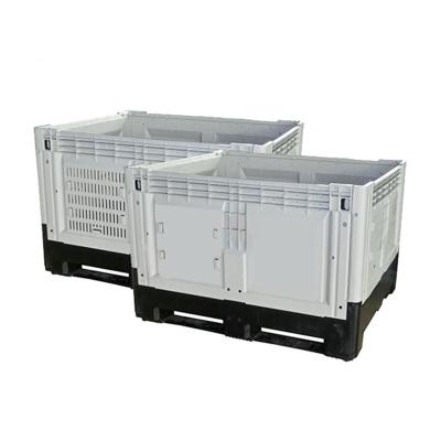 China HDPE Single Faced Stackable Large Plastic Collapsible Pallet Box for sale