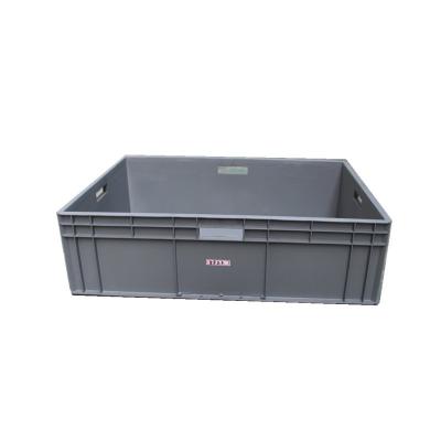 China Recycled materials 800x600x230mm EU standard stackable plastic storage box with lid for sale