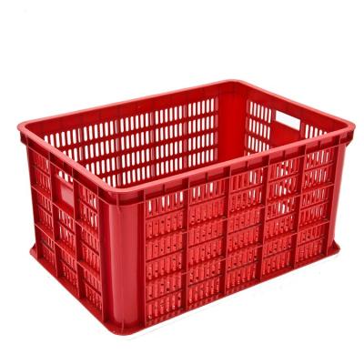 China Stackable Plastic Mesh 610x425x310mm Transport Vegetable Crate for sale