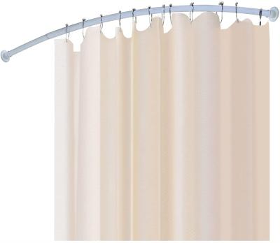 China BNCL Iron Never Rust Curved Shower Rod Tension No Drill 52-64 Inches Without Curtain (White) for sale