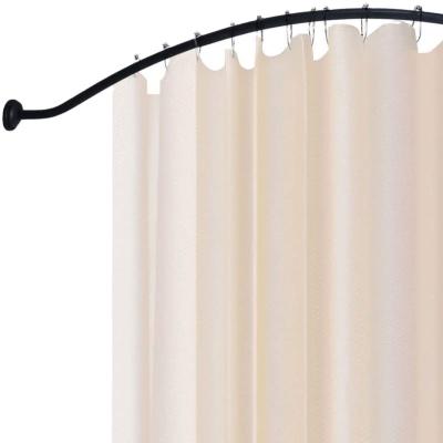 China BNCL Sustainable Never Rust 54-65 Tension Curved Rod Shower Curtain For Bathroom And Kitchen Without Curtain (Black) for sale